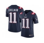 Youth Nike New England Patriots #11 Julian Edelman Limited Navy Blue Rush NFL Jersey