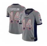 Youth Nike New England Patriots #14 Steve Grogan Limited Gray Rush Drift Fashion NFL Jersey