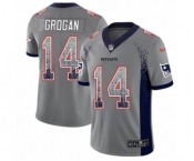 Youth Nike New England Patriots #14 Steve Grogan Limited Gray Rush Drift Fashion NFL Jersey