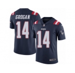 Youth Nike New England Patriots #14 Steve Grogan Limited Navy Blue Rush NFL Jersey
