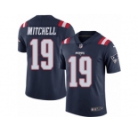 Youth Nike New England Patriots #19 Malcolm Mitchell Limited Navy Blue Rush NFL Jersey