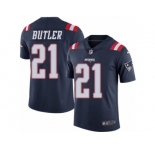 Youth Nike New England Patriots #21 Malcolm Butler Limited Navy Blue Rush NFL Jersey