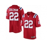 Youth Nike New England Patriots #22 Justin Coleman Limited Red Alternate NFL Jersey