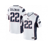 Youth Nike New England Patriots #22 Justin Coleman Limited White NFL Jersey