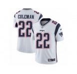 Youth Nike New England Patriots #22 Justin Coleman Vapor Untouchable Limited White NFL Jersey