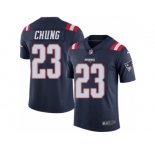 Youth Nike New England Patriots #23 Patrick Chung Limited Navy Blue Rush NFL Jersey