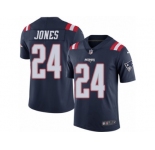 Youth Nike New England Patriots #24 Cyrus Jones Limited Navy Blue Rush NFL Jersey