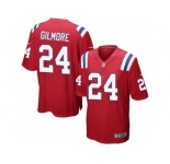 Youth Nike New England Patriots #24 Stephon Gilmore Game Red Alternate NFL Jersey