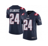 Youth Nike New England Patriots #24 Stephon Gilmore Limited Navy Blue Rush NFL Jersey