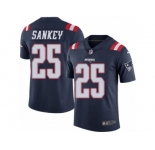 Youth Nike New England Patriots #25 Bishop Sankey Limited Navy Blue Rush NFL Jersey