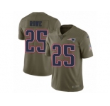 Youth Nike New England Patriots #25 Eric Rowe Limited Olive 2017 Salute to Service NFL Jersey
