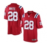 Youth Nike New England Patriots #28 James White Red Alternate NFL Jersey
