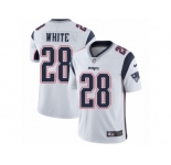 Youth Nike New England Patriots #28 James White Vapor Untouchable Limited White NFL Jersey