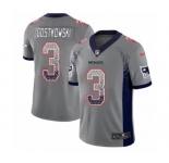Youth Nike New England Patriots #3 Stephen Gostkowski Limited Gray Rush Drift Fashion NFL Jersey