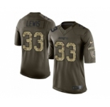Youth Nike New England Patriots #33 Dion Lewis Green Salute to Service Jerseys