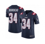 Youth Nike New England Patriots #34 Rex Burkhead Limited Navy Blue Rush NFL Jersey