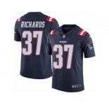 Youth Nike New England Patriots #37 Jordan Richards Limited Navy Blue Rush NFL Jersey