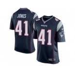 Youth Nike New England Patriots #41 Cyrus Jones Game Navy Blue Team Color NFL Jersey
