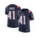 Youth Nike New England Patriots #41 Cyrus Jones Limited Navy Blue Rush NFL Jersey
