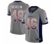 Youth Nike New England Patriots #46 James Develin Limited Gray Rush Drift Fashion NFL Jersey