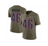 Youth Nike New England Patriots #46 James Develin Limited Olive 2017 Salute to Service NFL Jersey
