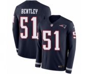 Youth Nike New England Patriots #51 Ja'Whaun Bentley Limited Navy Blue Therma Long Sleeve NFL Jersey