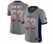 Youth Nike New England Patriots #53 Kyle Van Noy Limited Gray Rush Drift Fashion NFL Jersey