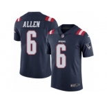 Youth Nike New England Patriots #6 Ryan Allen Limited Navy Blue Rush NFL Jersey