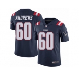 Youth Nike New England Patriots #60 David Andrews Limited Navy Blue Rush NFL Jersey