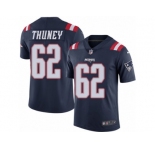 Youth Nike New England Patriots #62 Joe Thuney Limited Navy Blue Rush NFL Jersey