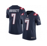 Youth Nike New England Patriots #7 Jacoby Brissett Limited Navy Blue Rush NFL Jersey