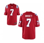 Youth Nike New England Patriots #7 Jacoby Brissett Red Alternate NFL Jersey