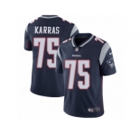 Youth Nike New England Patriots #75 Ted Karras Vapor Untouchable Limited Navy Blue Team Color NFL Jersey