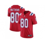 Youth Nike New England Patriots #80 Jordan Matthews Red Alternate Stitched NFL Vapor Untouchable Limited Jersey