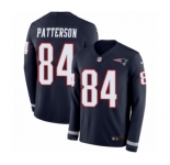 Youth Nike New England Patriots #84 Cordarrelle Patterson Limited Navy Blue Therma Long Sleeve NFL Jersey