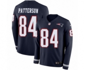 Youth Nike New England Patriots #84 Cordarrelle Patterson Limited Navy Blue Therma Long Sleeve NFL Jersey