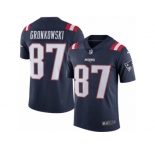 Youth Nike New England Patriots #87 Rob Gronkowski Limited Navy Blue Rush NFL Jersey