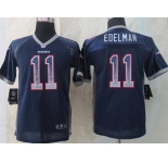 nike youth nfl jerseys new england patriots #11 edelman blue[Elite drift fashion]