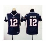 nike youth nfl jerseys new england patriots #12 brady blue[2015 new nike]
