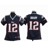 nike youth nfl jerseys new england patriots #12 tom brady blue[nike]