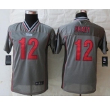nike youth nfl jerseys new england patriots #12 tom brady grey[nike vapor]