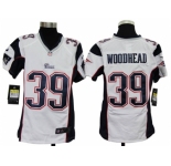 nike youth nfl jerseys new england patriots #39 woodhead white[nike]