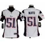 nike youth nfl jerseys new england patriots #51 jerod mayo white[nike]