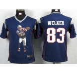 nike youth nfl jerseys new england patriots #83 welker blue[portrait fashion]