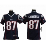 nike youth nfl jerseys new england patriots #87 gronkowski blue[nike]