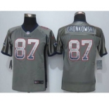 nike youth nfl jerseys new england patriots #87 gronkowski grey[Elite drift fashion]