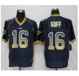 Men Nike St.Louis Rams #16 Jared Goff Drift Fashion Blue Elite Jerseys