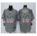 Men Nike St.Louis Rams #16 Jared Goff USA Flag Fashion Gray Elite Jerseys