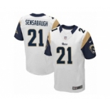 Men's Nike Los Angeles Rams #21 Coty Sensabaugh Elite White NFL Jersey