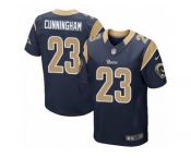 Men's Nike Los Angeles Rams #23 Benny Cunningham Elite Navy Blue Team Color NFL Jersey